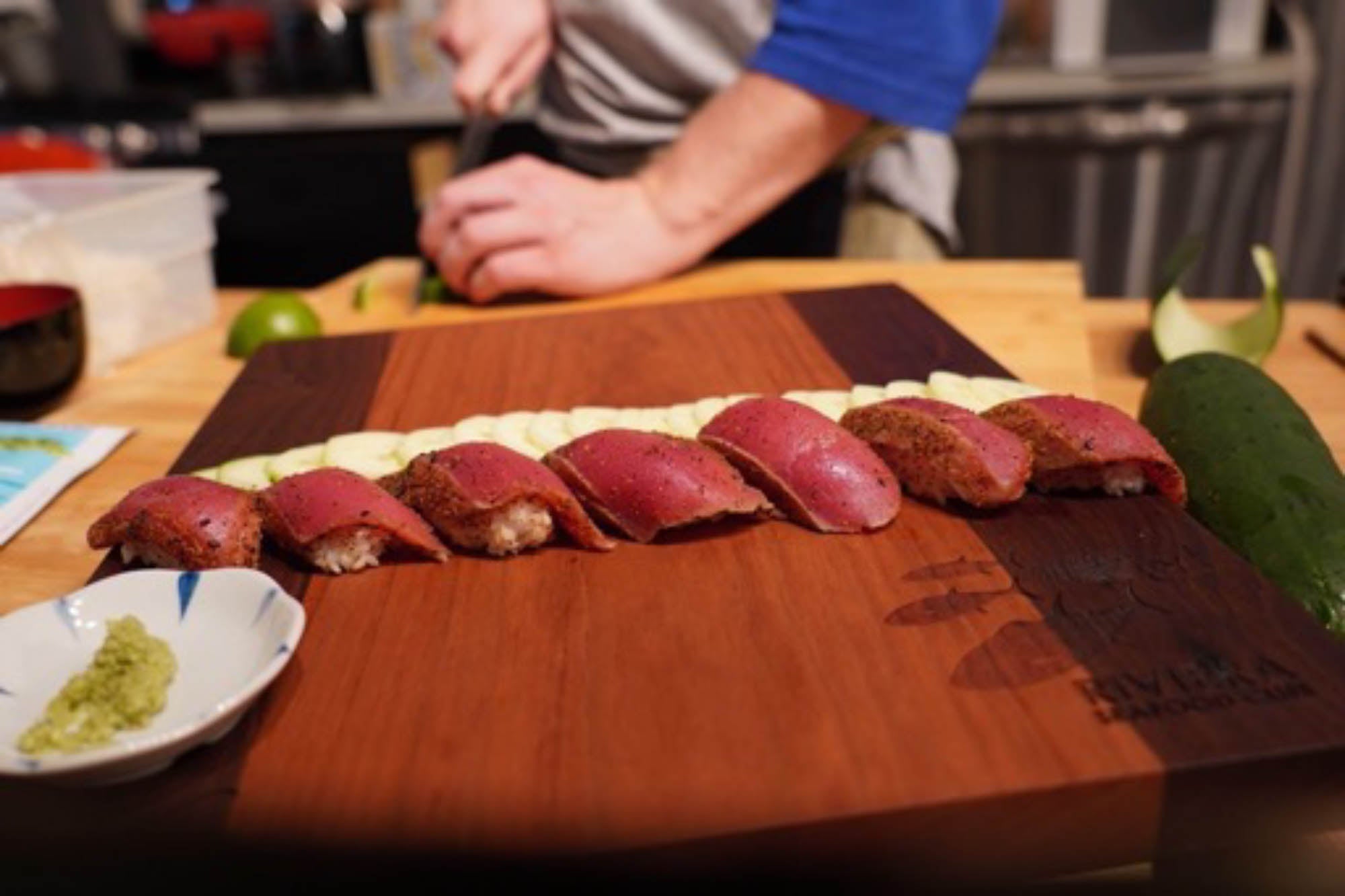 Togarashi Seared Ahi (Tuna) Nigiri