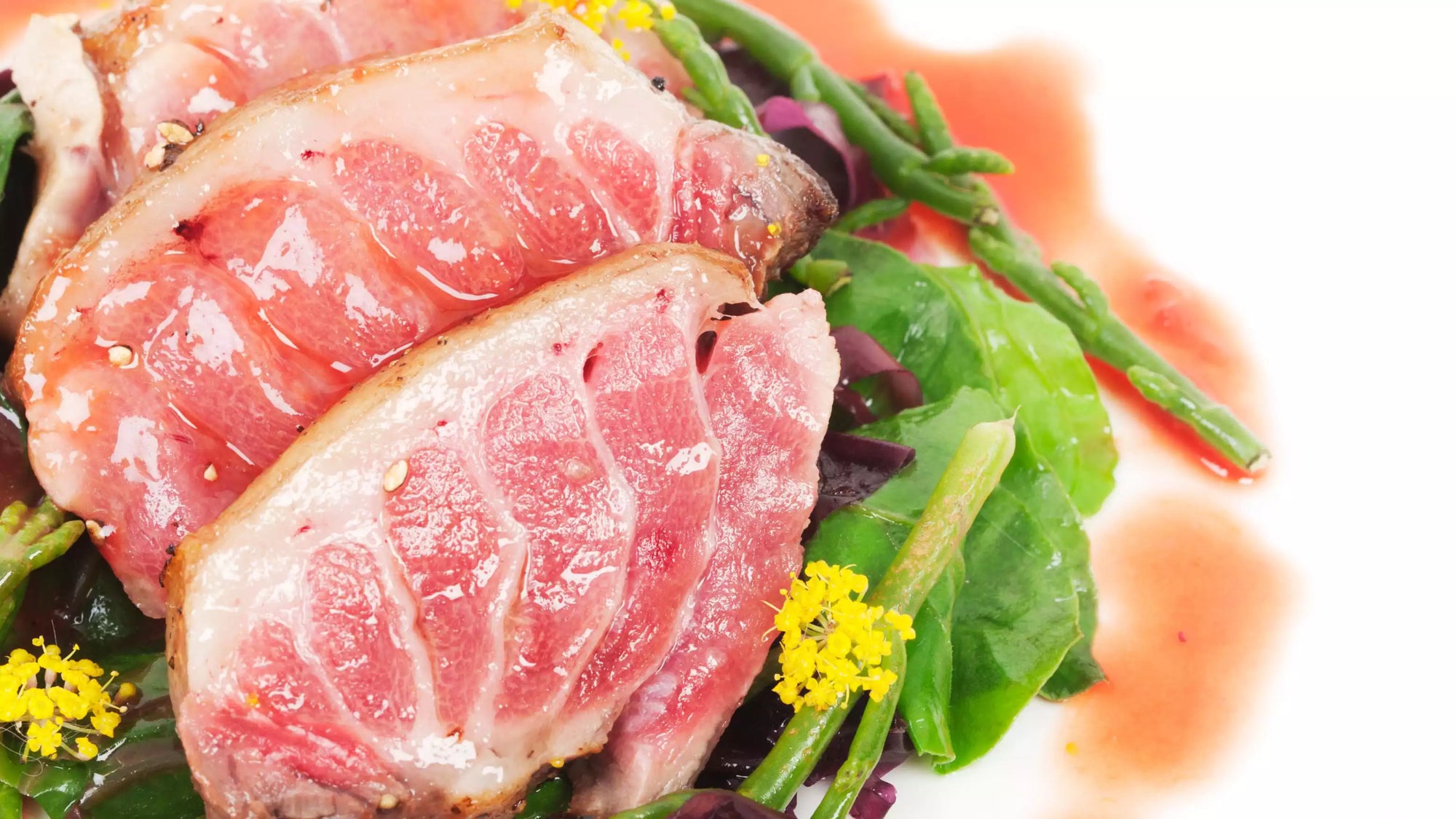 Seared Bluefin Tuna Otoro with Mixed Greens and Citrus Ponzu Recipe