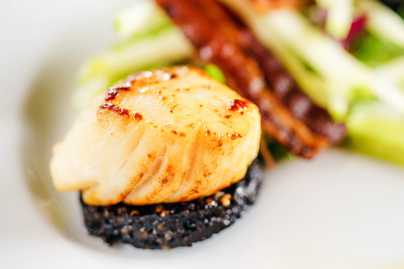 Pan Seared Scallops with Caviar