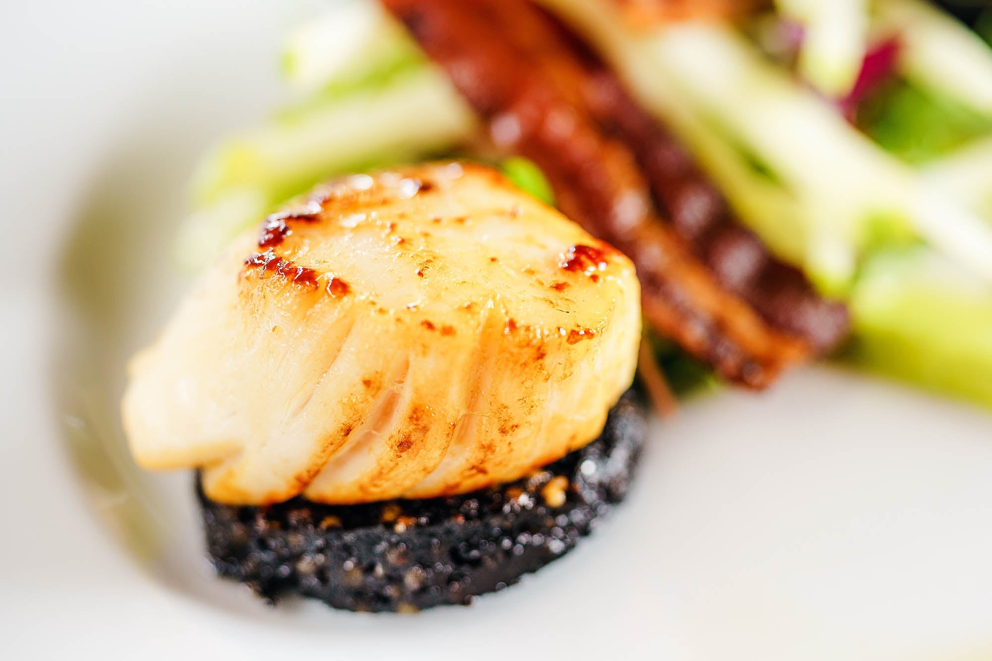 Pan Seared Scallops with Caviar