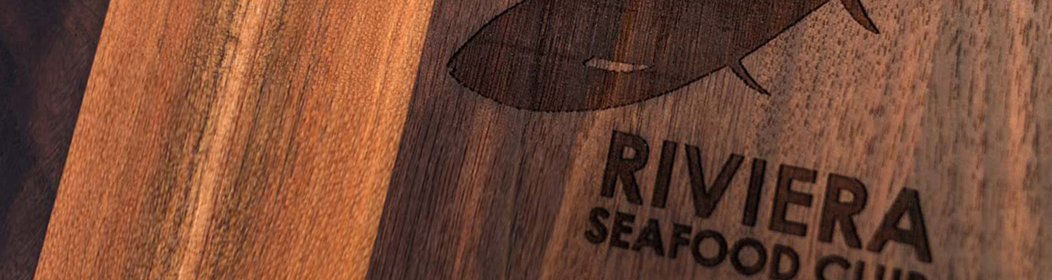 Riviera Seafood Club Wooden Cutting Board