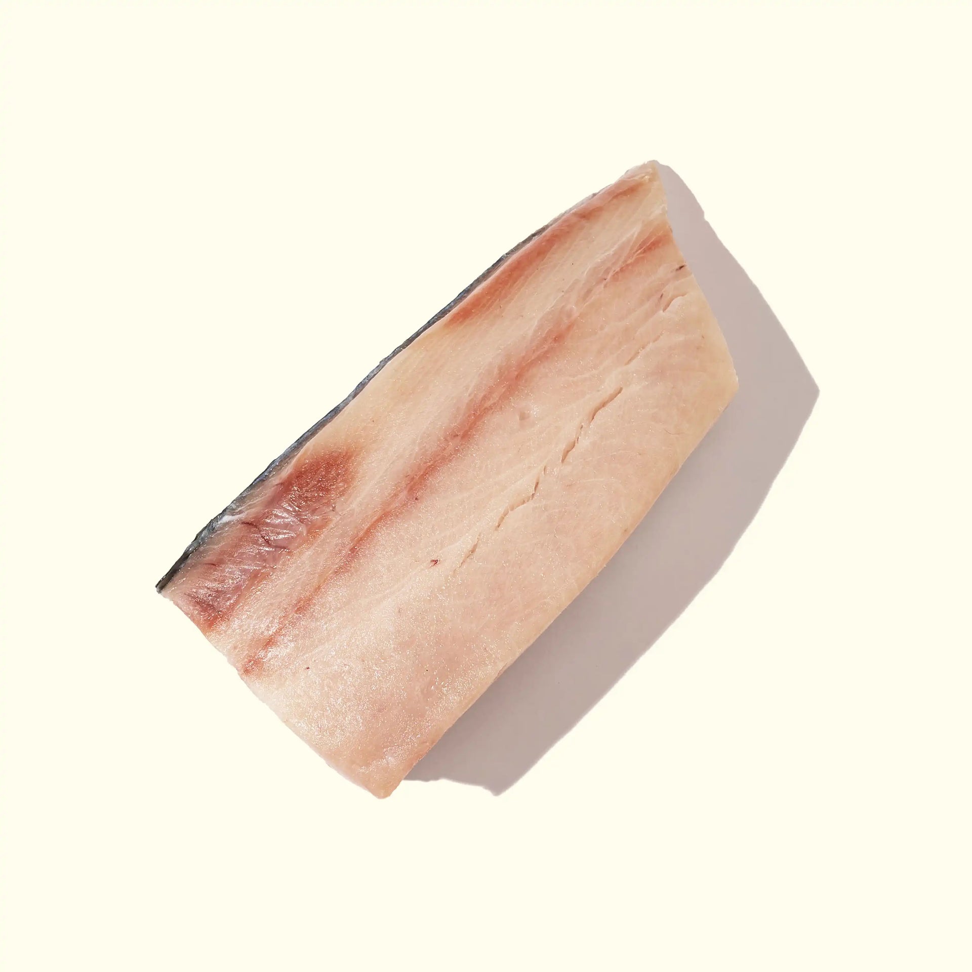 Hon-Hamachi (Japanese Yellowtail) Saku - over head photo with skin side down - order fresh seafood online home delivery sushi sashimi grade riviera seafood club
